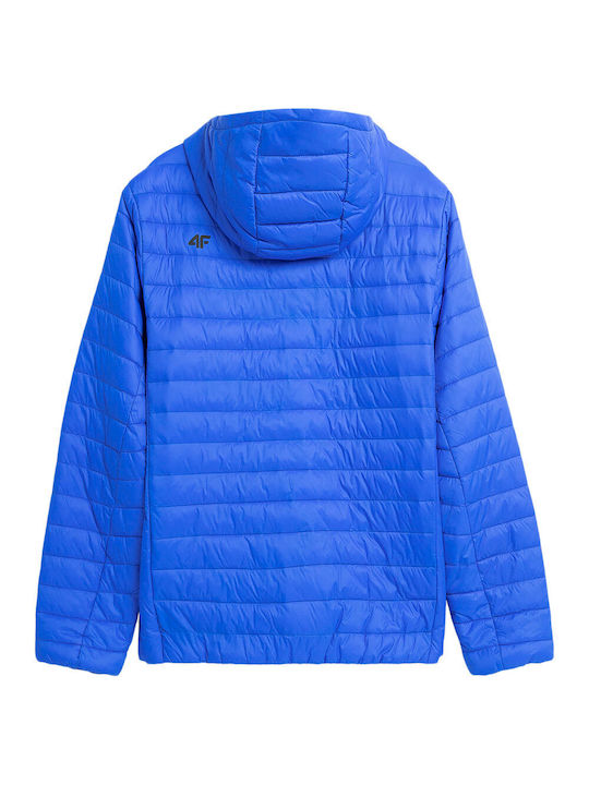 4F Herren Winter Jacke Lässig Blau