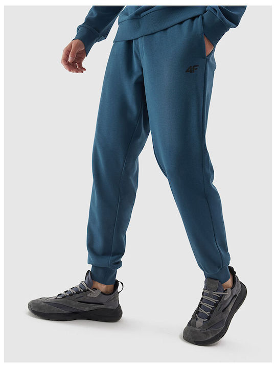 4F Men's Sweatpants with Rubber Blue