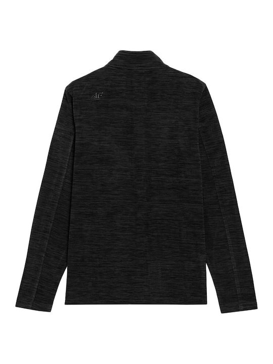 4F Men's Fleece Cardigan Black