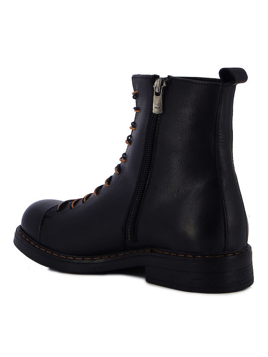 Leder Damenstiefel Schwarz