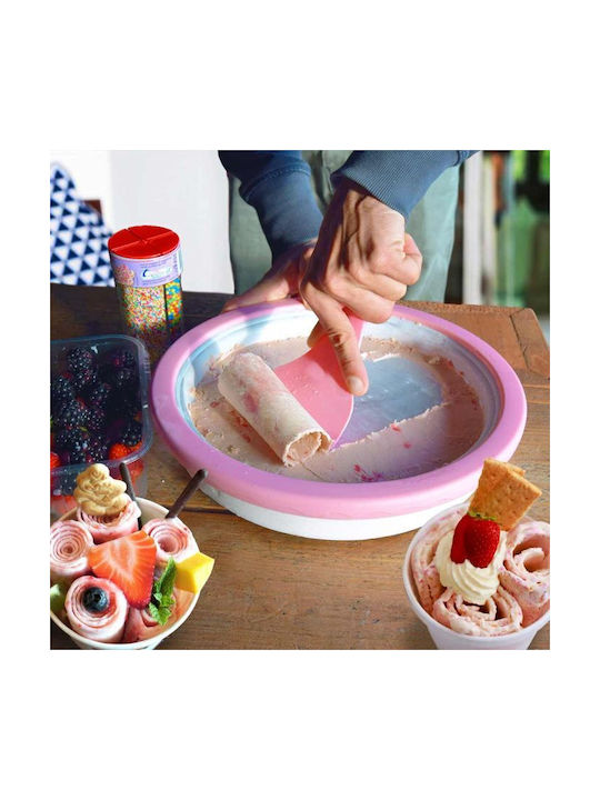 Mikamax Εργαλείο Ζαχαροπλαστικής DIY Ice Cream Rolling Pan από Πλαστικό 30cm
