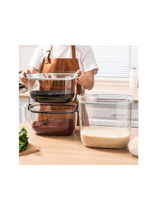 Dream House Store Kitchen Multi-Use Container with General Use Vase with Airtight Lid Plastic Transparent 19x29x32cm 1 Pieces