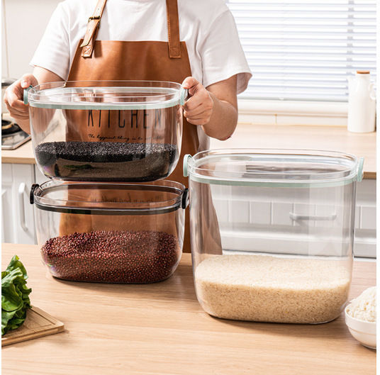 Dream House Store Kitchen Multi-Use Container with General Use Vase with Airtight Lid Plastic Transparent 19x29x32cm 1 Pieces