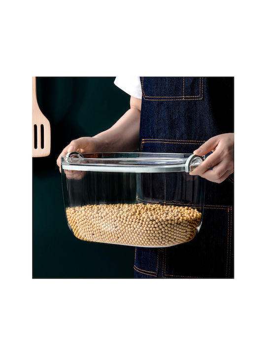Dream House Store Kitchen Multi-Use Container with General Use Vase with Airtight Lid Plastic Transparent 19x29x32cm 1 Pieces