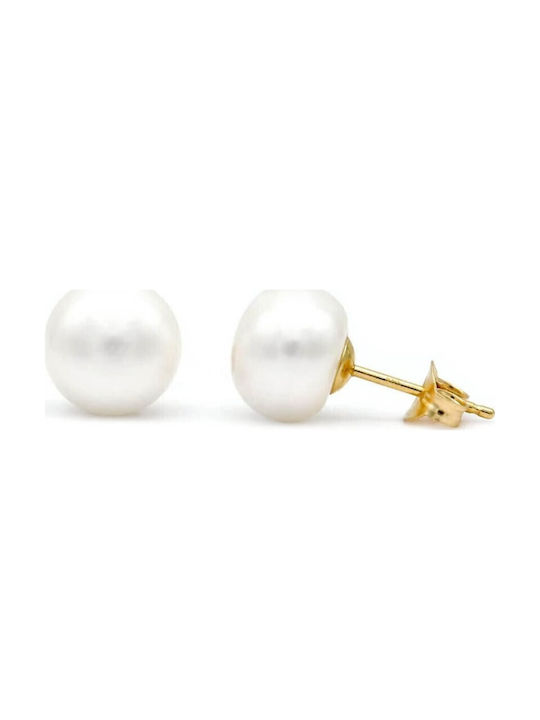 Earrings with pearls 3A Fresh Water Pearl 9,5-10,0mm K14 110724 Pearls