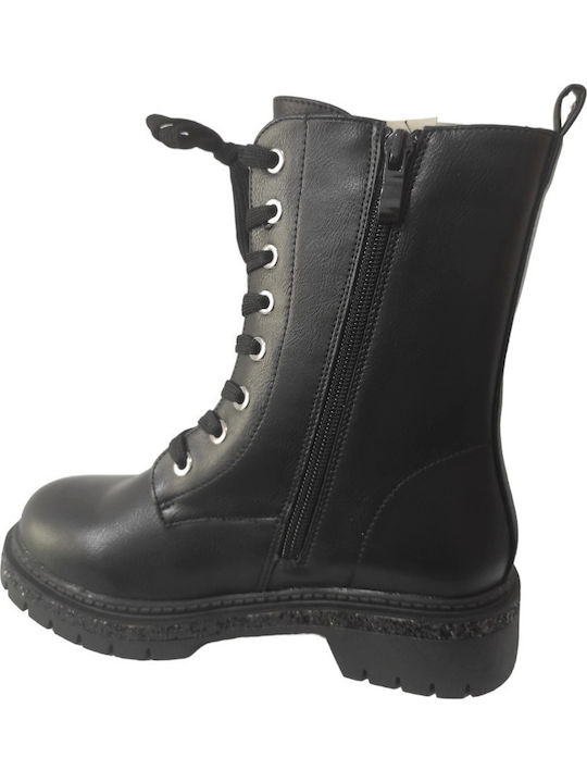 Kinderstiefel mit Reißverschluss Schwarz