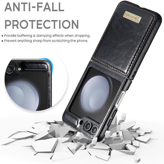003 Lite Back Cover Δερμάτινο Μαύρο (Galaxy Z Flip5)