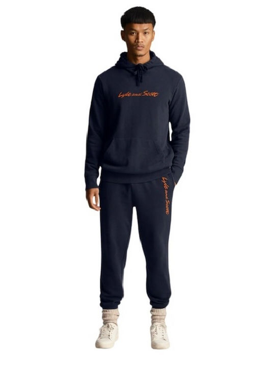 Lyle and Scott Men's Sweatpants with Rubber Navy Blue