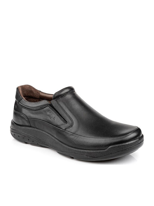 Air Leder Herren Freizeitschuhe Anatomisch Schwarz