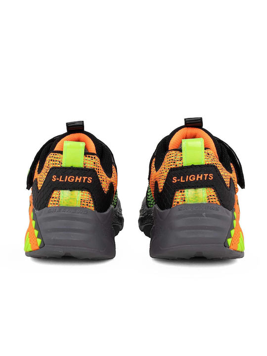 Kids Sneakers with Scratch & Lights Black