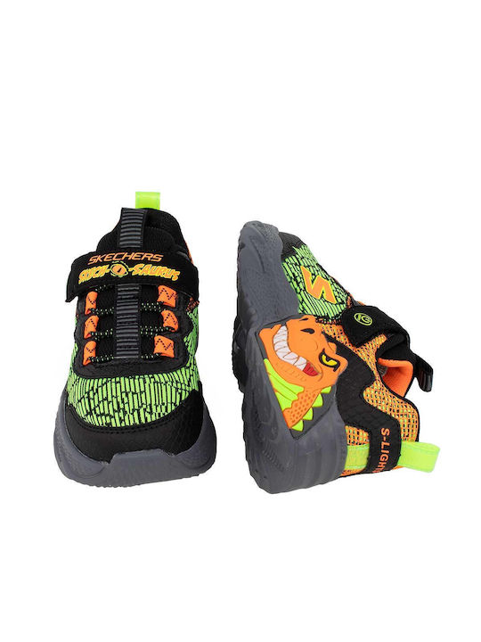Kids Sneakers with Scratch & Lights Black