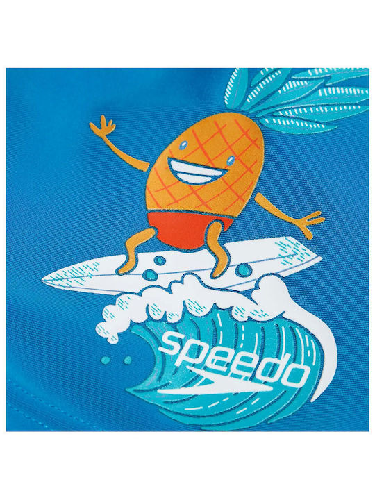 Speedo Kinder Badebekleidung Placement Aquashort Blau