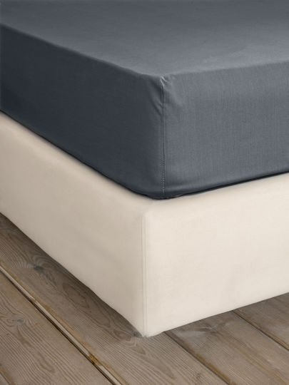 Nima Unicolors Σεντόνι Μονό 160x260εκ. Midnight Gray