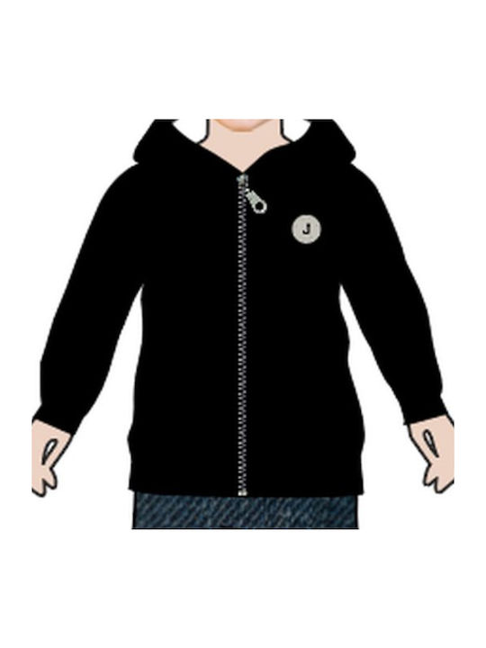 Joyce Kids Sweatshirt Cardigan with Hood Black