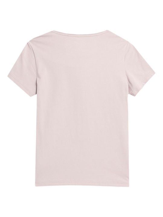 4F Women's Blouse Cotton Short Sleeve Pink