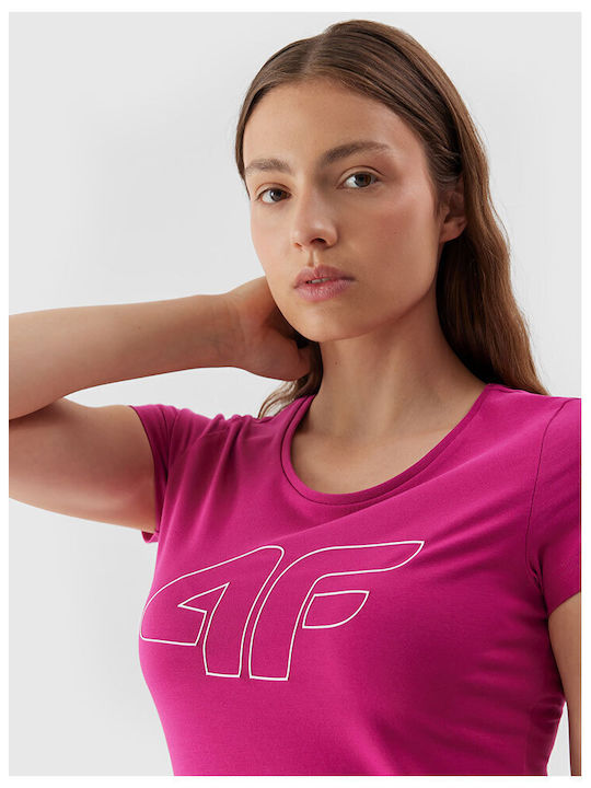 Women's Athletic Blouse Short Sleeve Fuchsia