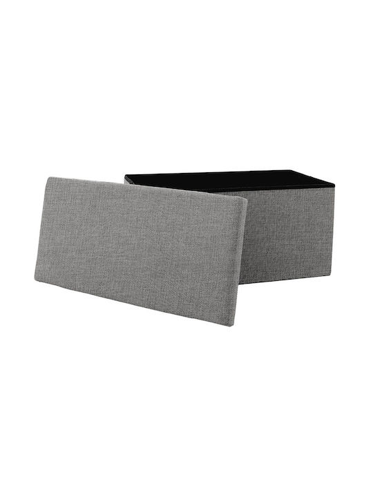 Fabric Upholstered Bench Stool Greatness Gray 76x38x38cm