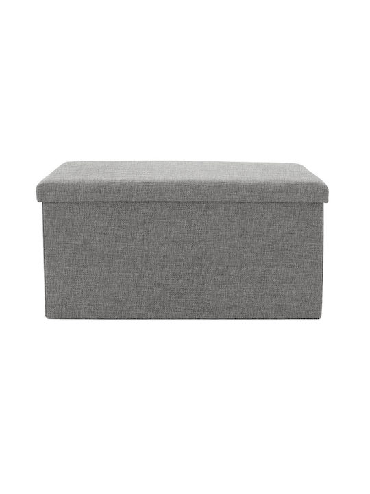 Fabric Upholstered Bench Stool Greatness Gray 76x38x38cm