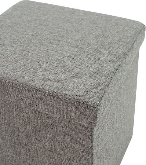 Табуретка Дневна стая Текстил Crystal Сив 38x38x38бр
