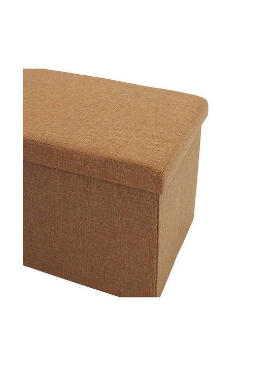 Fabric Upholstered Bench Stool Greatness Beige 76x38x38cm