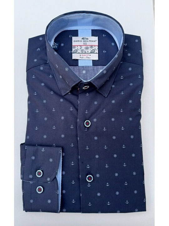 Dario beltran 6LTG ELGUETA 941 SHIRT NAVY BLUE