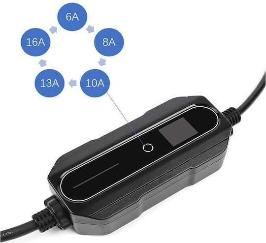 Andaiic Portable 3.5kW Charging Station with Built-in Cable Type 2 (6-16AMP)
