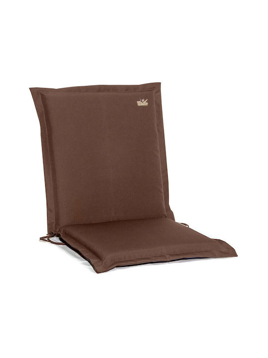 Lianos Waterproof Garden Chair Cushion with Back Brown 43x93cm.