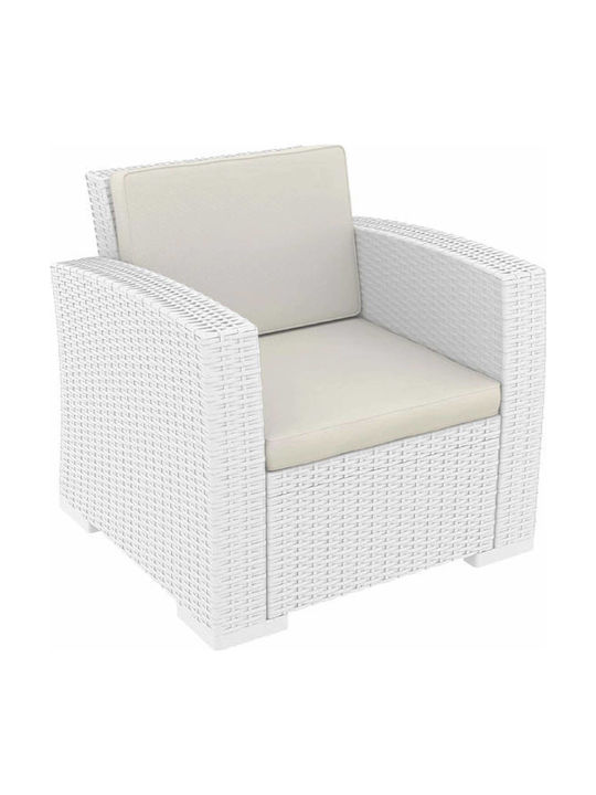 Zita Plus Garden Chair Cushion Monaco White 58x39cm