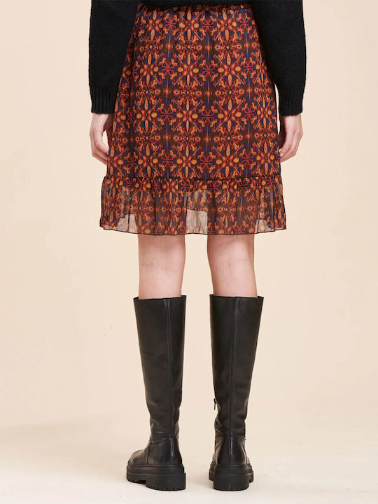 La Fee Maraboutee Mini Skirt in Brown color