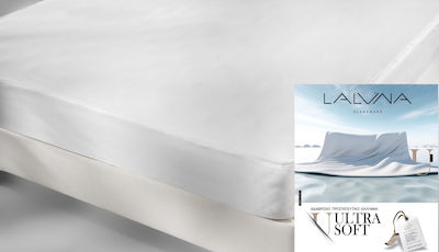 La Luna Προστατευτικό Επίστρωμα Μονό Αδιάβροχο με Φάσα Ultra Soft Λευκό 100x200εκ.