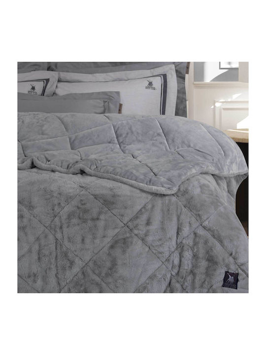 Greenwich Polo Club Duvet Cover with Hollowfiber Filling Queen 220x240cm 3446 Gray