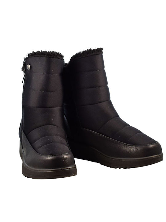 Amarpies Women's Boots with Fur Black