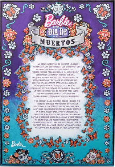 Barbie Dia De Los Muertos Collectible Boy Doll Ken Dia De Muertos for 6+ years old+ Years 33cm
