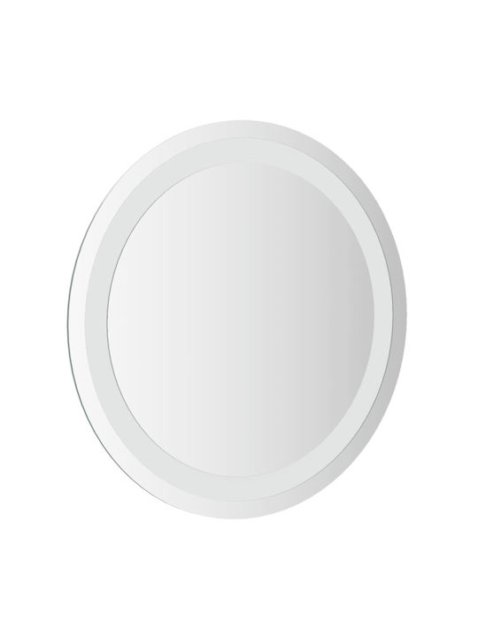 vidaXL Rund Badezimmerspiegel Led 40x40cm Transparent