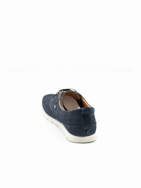 Safe Step Men's Leather Casual Shoes Blue