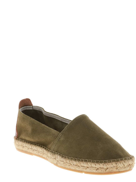 Stoff Herren Espadrilles in Grün Farbe