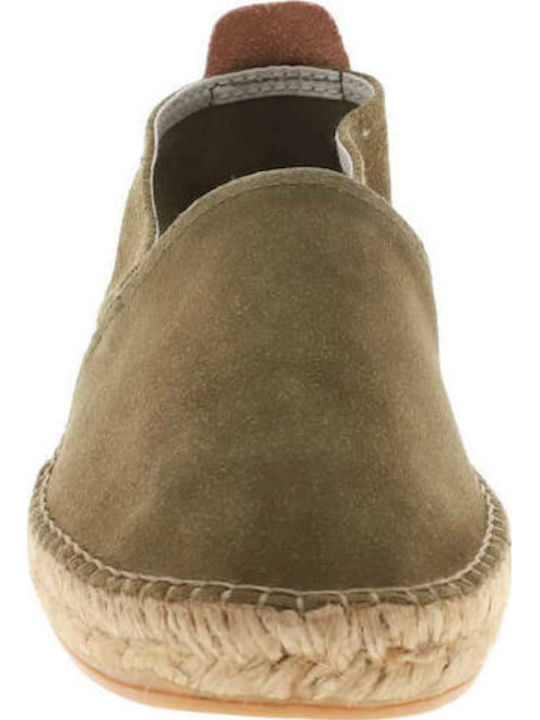 Stoff Herren Espadrilles in Grün Farbe