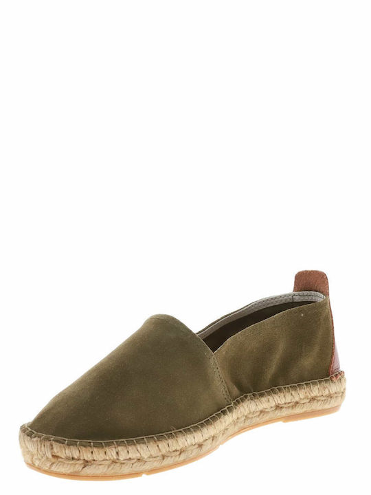 Stoff Herren Espadrilles in Grün Farbe