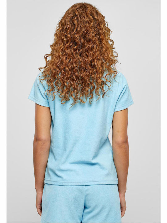 Women's Polo Blouse Short Sleeve Baltic Blue