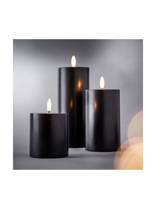 Butlers Dekorative Lampe Wachs-Politur Schwarz 3Stück