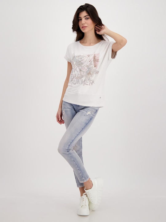 Monari Women's T-shirt Floral White