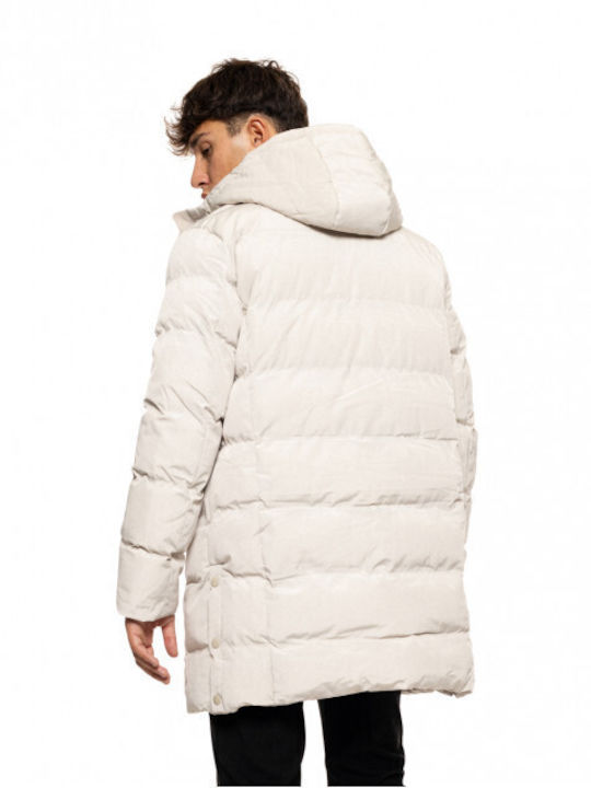 Splendid Men's Winter Puffer Jacket White