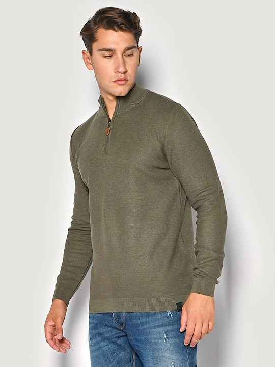 Brokers Jeans Herren Langarm-Pullover Khaki