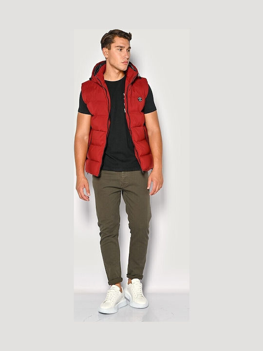Men's Elastic Jeans Pants With Slim Tapered Fit Dark Oil