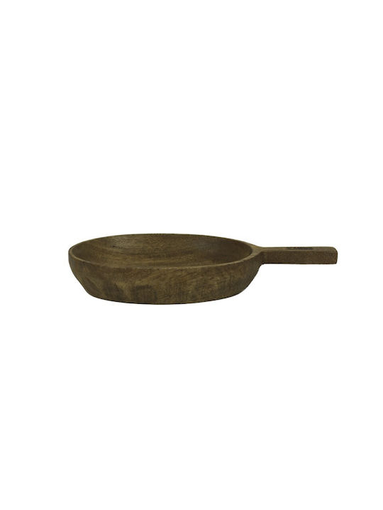 Nakaro Wood Serving Bowl Round Wooden Brown with Diameter 38cm