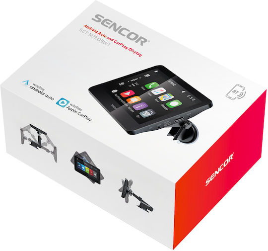 Sencor Οθόνη Αφής 7" Multimedia για Ταμπλό Αυτοκινήτου με Apple CarPlay / Android Auto / Bluetooth
