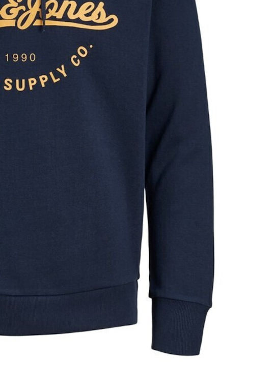 Jack & Jones Ανδρικό Φούτερ με Κουκούλα Navy Μπλε