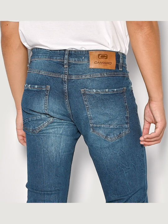 Herren Jeanshosen Elastisch Regular Fit Blau
