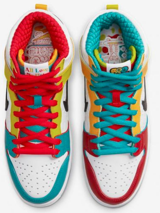 SB Dunk High Pro X froSkate Маратонки White / Metallic Gold / University Red