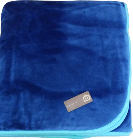Manterol Casa Polo Color Pătură Spania Catifea Superdublă 220x240 cm Albastru Deschis